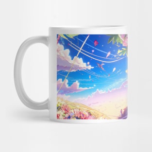 Pastel Kite Soaring in the Morning Sky Mug